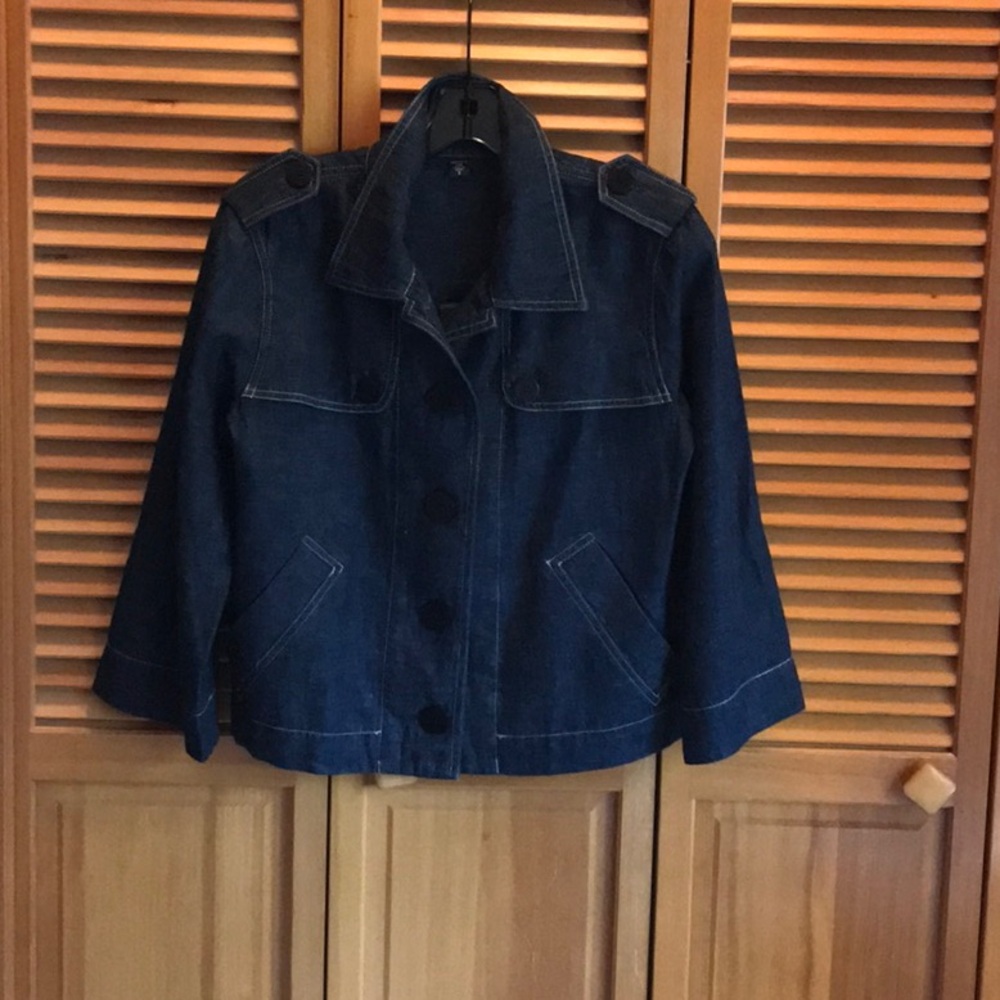 Isda & Co. Cotton/Linen “Denim” Crop Jacket